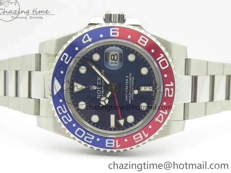 MiroTime 0519 GMT Master II 116719 BLRO GMF 904L Steel Edition Blue Dial on Bracelet A Sporty 3385